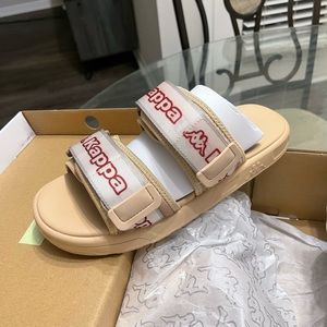 Beige Kappa Slides